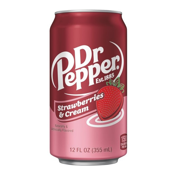 Dr. Pepper Strawberries &amp; Cream USA 355ml - 1-pack
