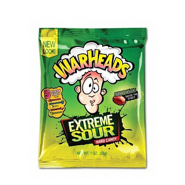 Warheads Extreme Sour Hard Candy Påse
