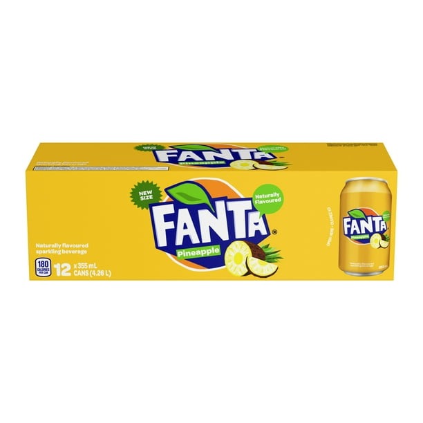 Fanta Pineapple 355ml USA - 12-pack