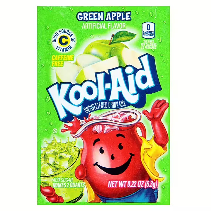 Kool Aid Drink Mix Green Apple
