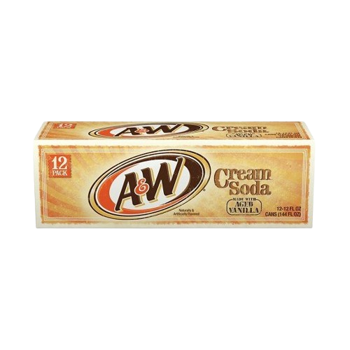 A&amp;W Cream Soda 355ml USA - 12-pack